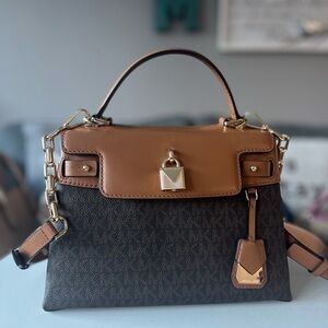 Michael Kors Brown and Tan Satchel